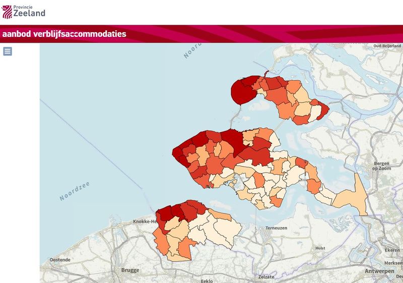 Aanboddatabase verblijfsaccommodaties Zeeland